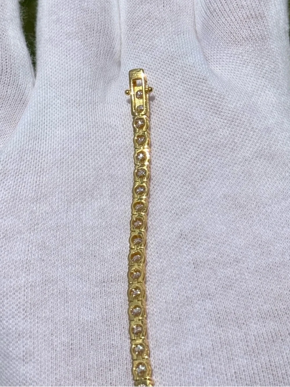 18K Gold Plated, 11.7CTW Moissanite Tennis Bracelet